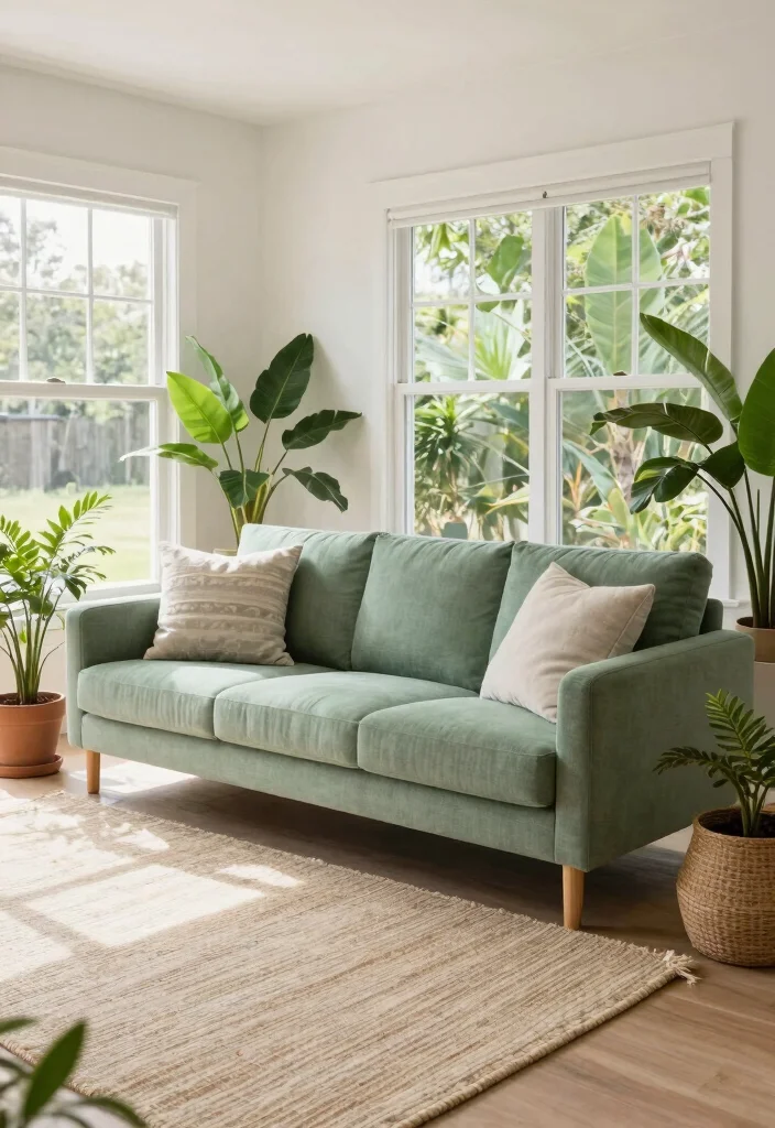 16 Couch for Living Room Ideas: Comfortable and Stylish Eco-Friendly Seating - 12. Outdoor-Inspired Couch for Indoor Spaces 1