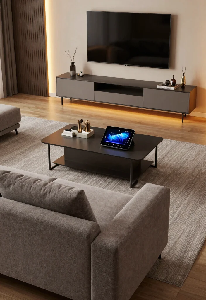 16 Couch for Living Room Ideas: Comfortable and Stylish Eco-Friendly Seating - 16. Contemporary Couch with Smart Technology 1