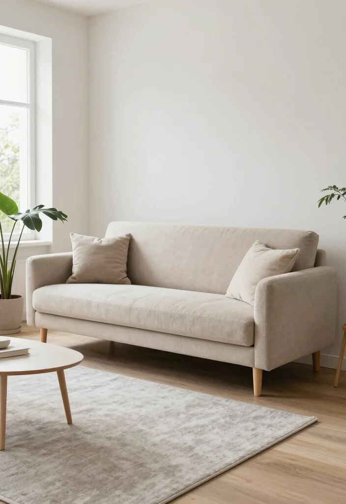 16 Couch for Living Room Ideas: Comfortable and Stylish Eco-Friendly Seating - 6. Scandinavian Minimalist Couch 1