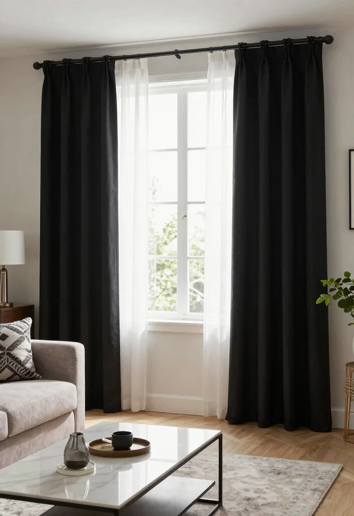 16 Living Room Blinds and Curtains Ideas Layered Window Style - 4. Dual-Function Designs 1