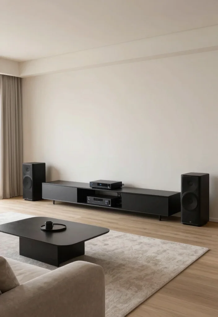 16 Long Living Room Decor Ideas for Smart Flow and Balance - 11. Integrate Technology Seamlessly 1