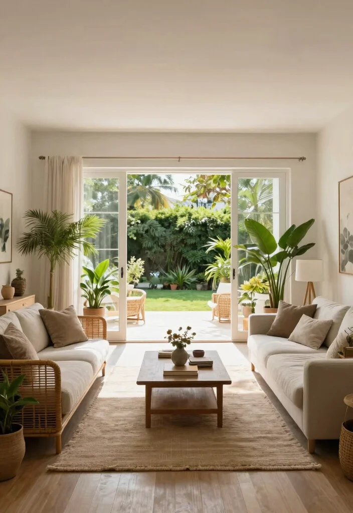 16 Long Living Room Decor Ideas for Smart Flow and Balance - 12. Create an Indoor-Outdoor Connection 1