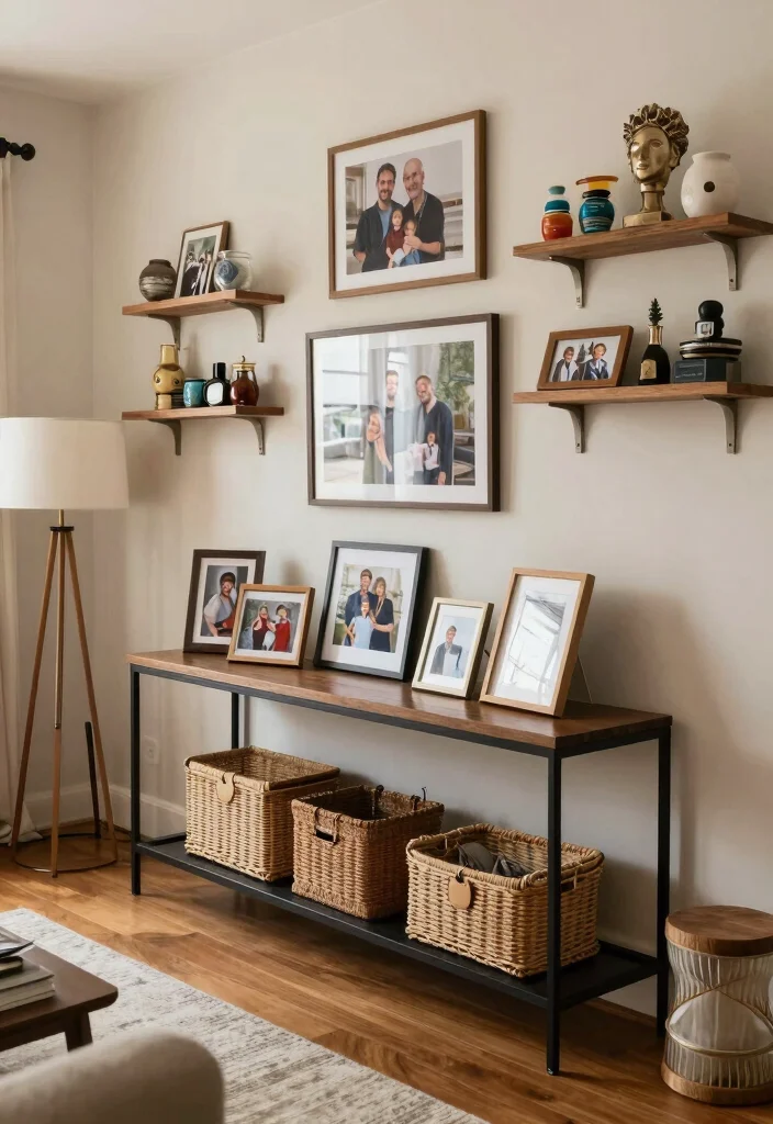 16 Long Living Room Decor Ideas for Smart Flow and Balance - 14. Incorporate Personal Touches 1