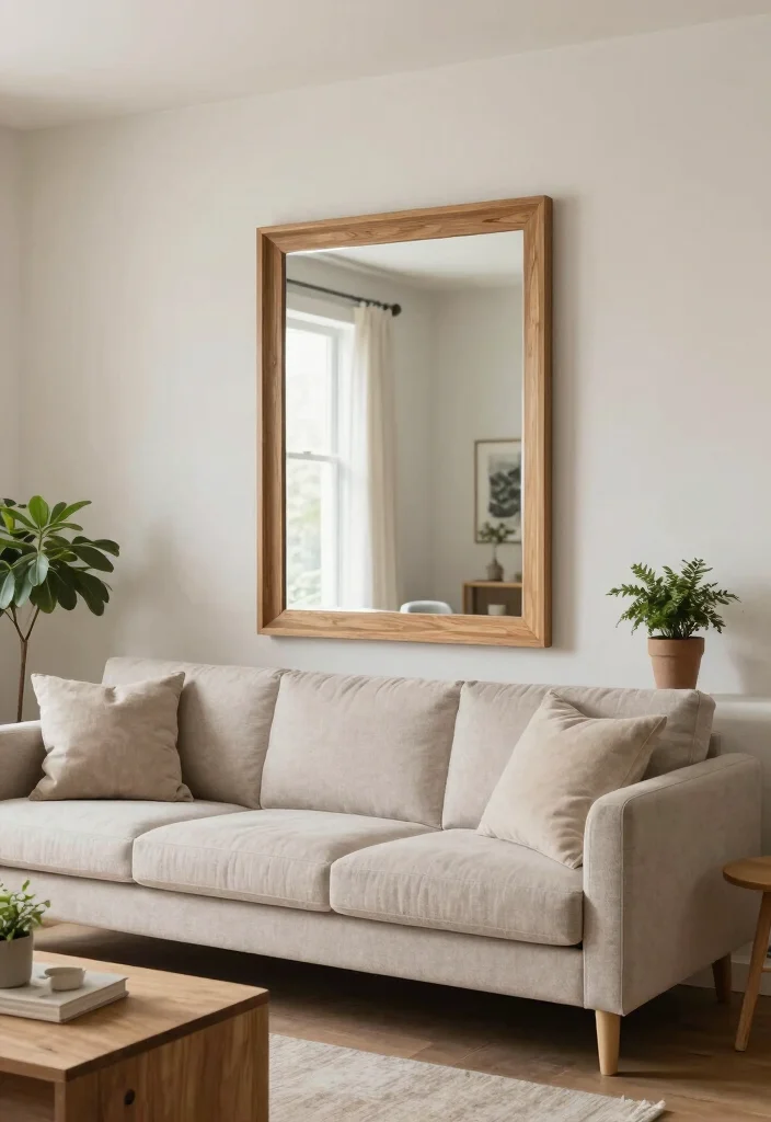 16 Long Living Room Decor Ideas for Smart Flow and Balance - 5. Use Mirrors to Enhance Light 1