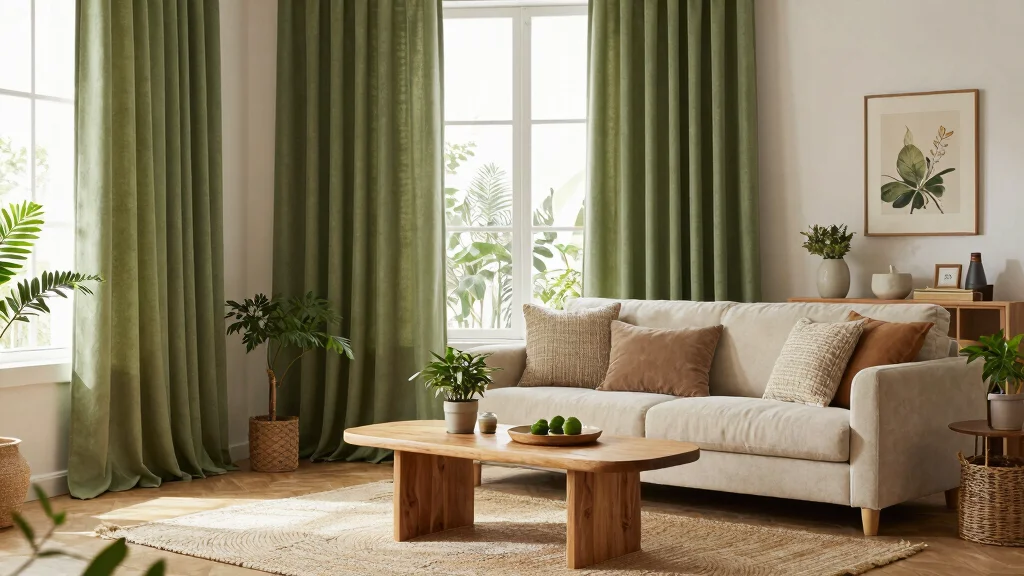 16 Olive Green Curtains Living Room Ideas Earthy Calm Touch