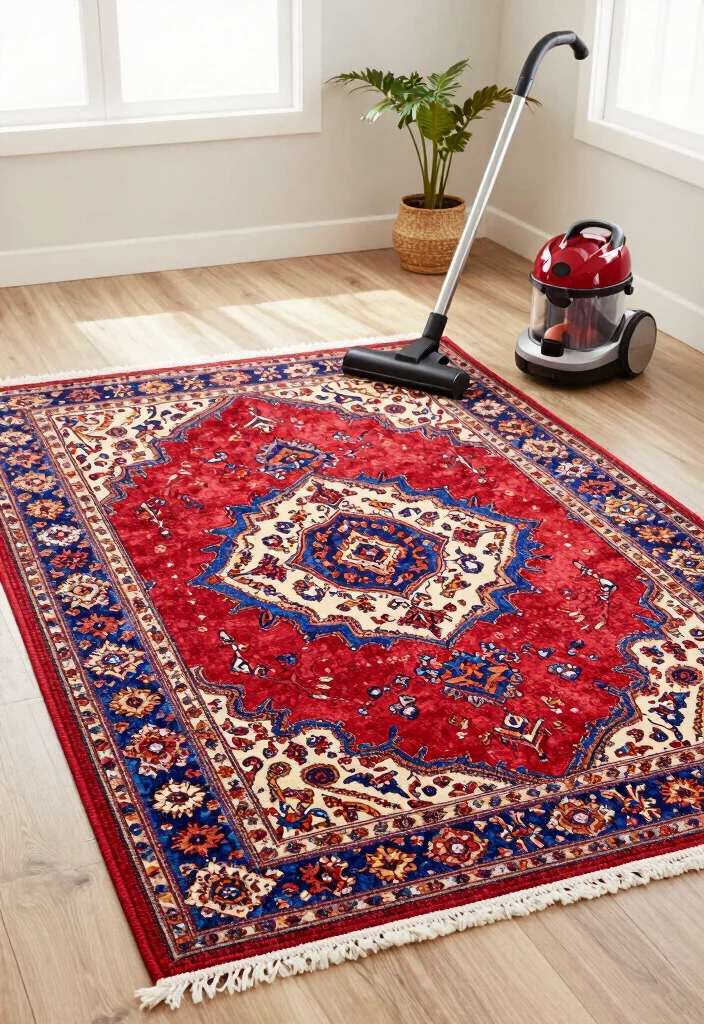 16 Persian Rug Living Room Aesthetic Ideas: Timeless Artful Style - 16. Keeping it Clean and Well-Maintained 1