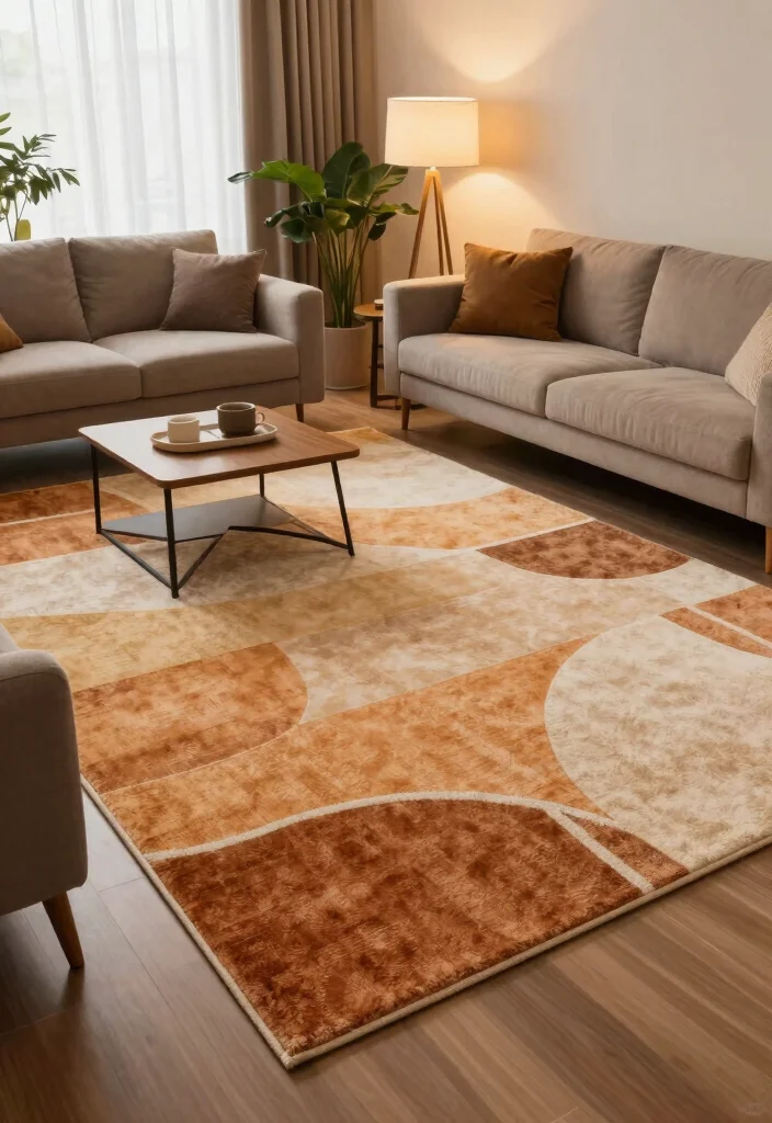 16 Rugs in Living Room Size Ideas: Get Proportions Right - 4. Rectangular Rugs to Define Spaces 1