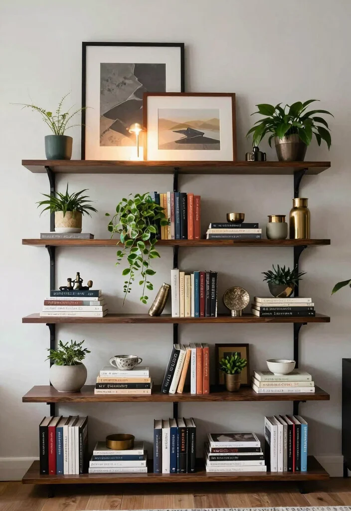 17 Chic Feminine Living Room Decor Ideas for Your Girl Apartment - 11. Decorative Shelving 1