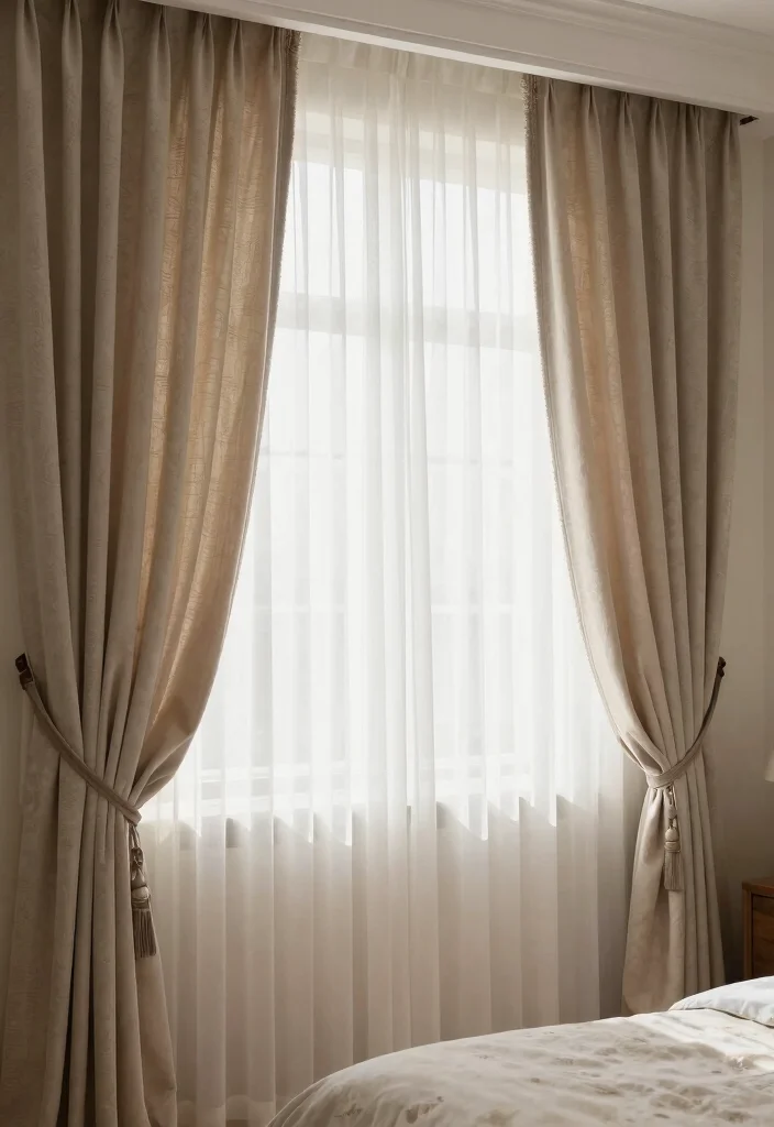 17 Layered Curtains Living Room Ideas: Depth, Texture, and Style - 16. Layered Curtains in Different Rooms 1