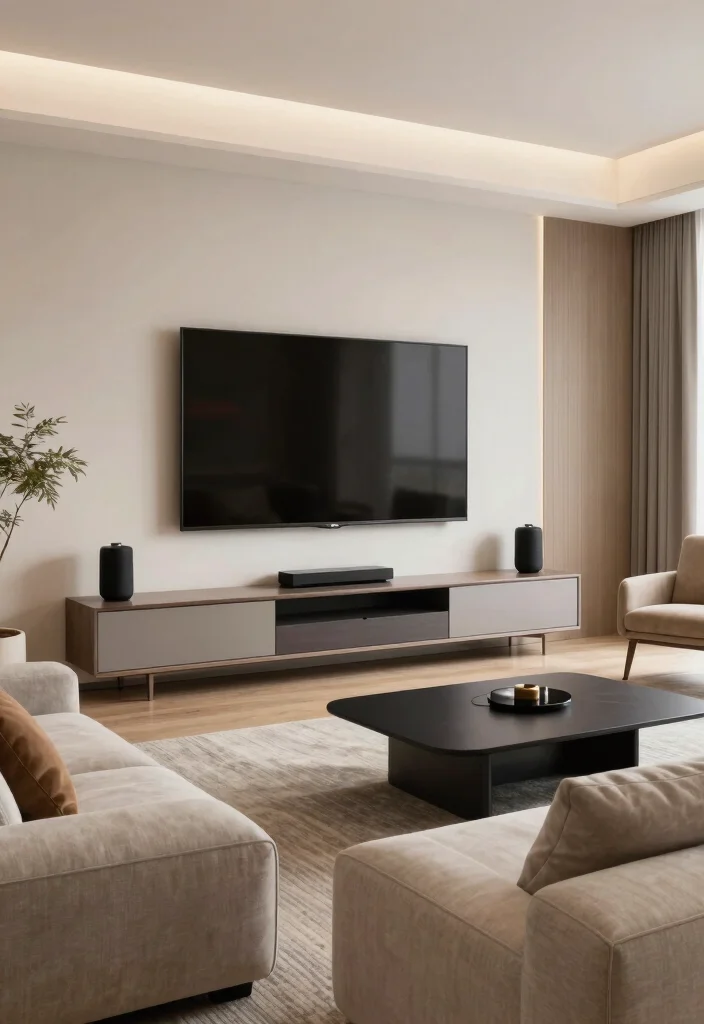 17 Living Room Couch and Two Chairs Ideas for a Balanced, Cozy Layout - 12. Tech Integration 1