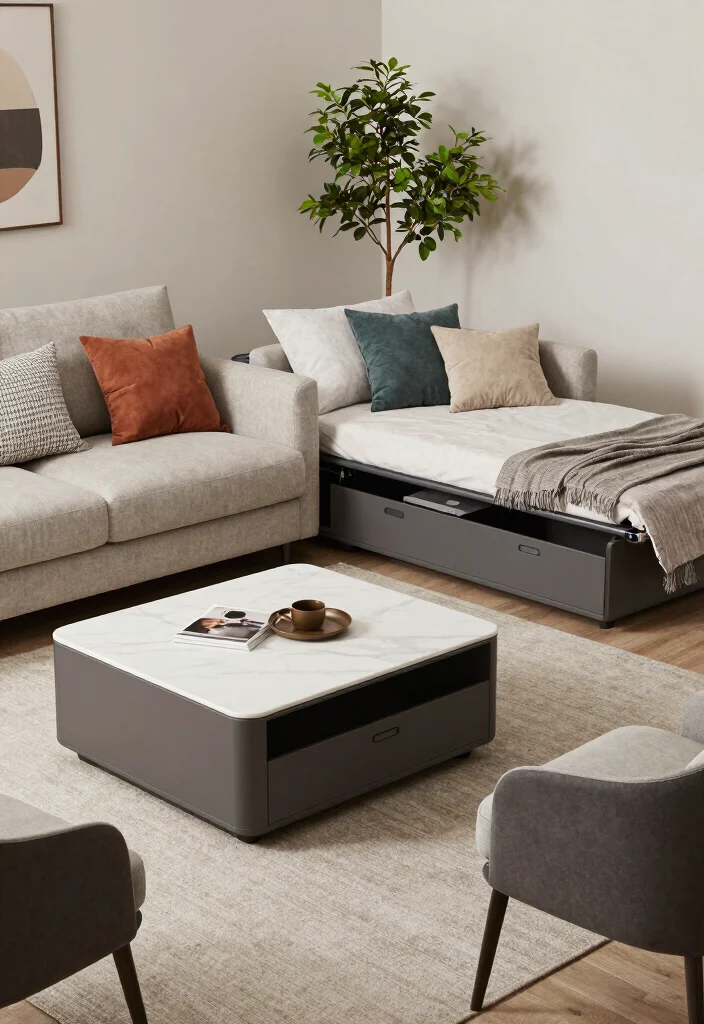 17 Living Room Couch and Two Chairs Ideas for a Balanced, Cozy Layout - 4. Multi-functional Furniture Pieces 1