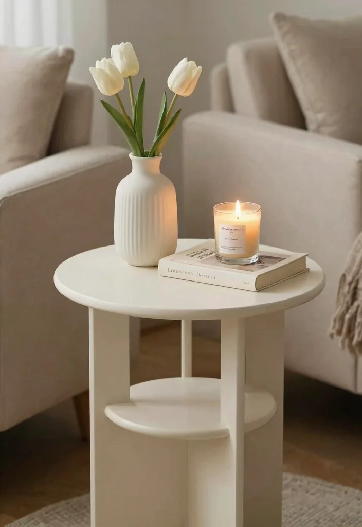 17 Living Room End Table Decor Ideas Styled Functional Accents - 17. Keep It Simple with a Few Key Pieces 1