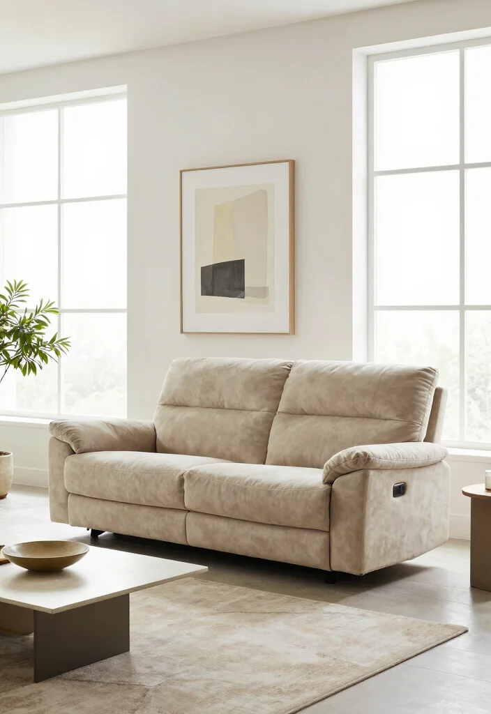 17 Recliner Sofa Living Room Decor Ideas for Relaxed Functional Style - 11. Minimalistic Approach 1