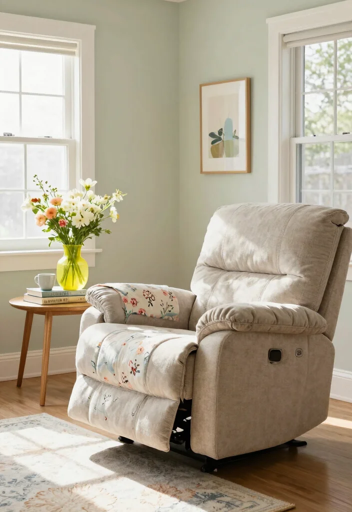 17 Recliner Sofa Living Room Decor Ideas for Relaxed Functional Style - 13. Seasonal Decor Swaps 1