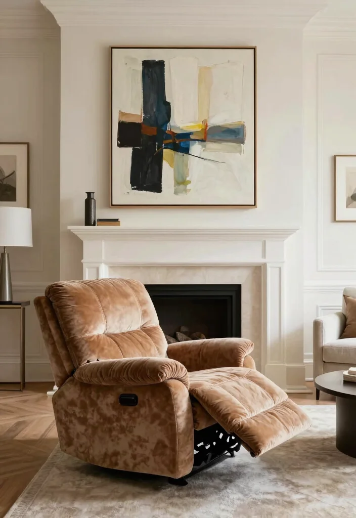 17 Recliner Sofa Living Room Decor Ideas for Relaxed Functional Style - 8. Design with a Focal Point 1
