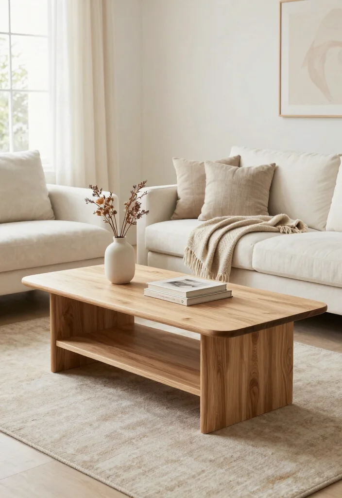 17 Tea Table Design for Living Room Ideas: Elegant Practical Style - 1. Sleek Scandinavian Style 1