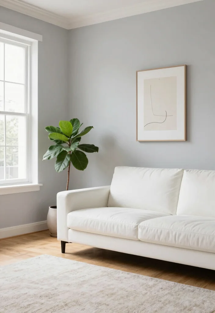 17 White Leather Couch Living Room Ideas: Sleek Modern Luxury - 1. Crisp Minimalism 1