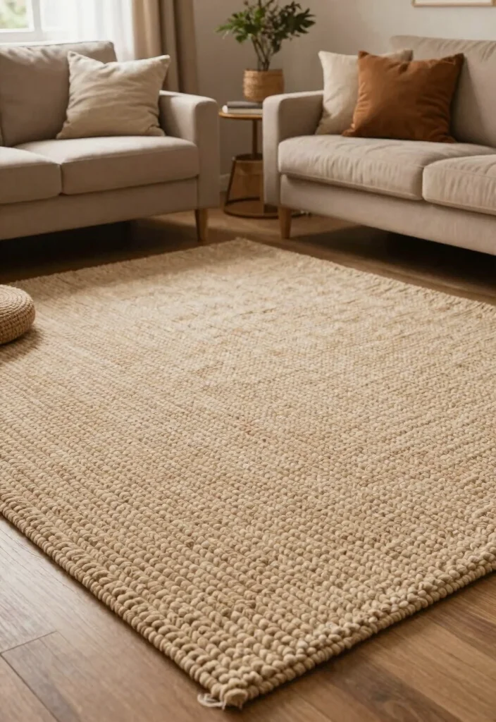 17 Wool Rugs Living Room Ideas Cozy Natural Texture - 13. Texture Over Color 1