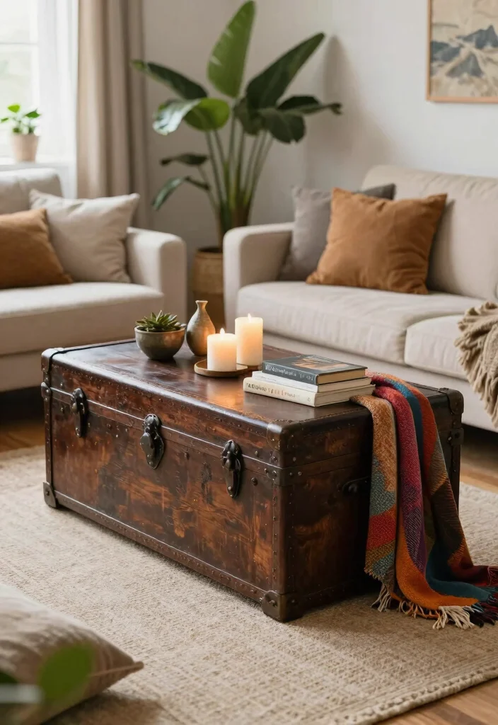 18 Affordable Living Room Decor Ideas Stylish on a Budget - 12. Unique Coffee Tables 1