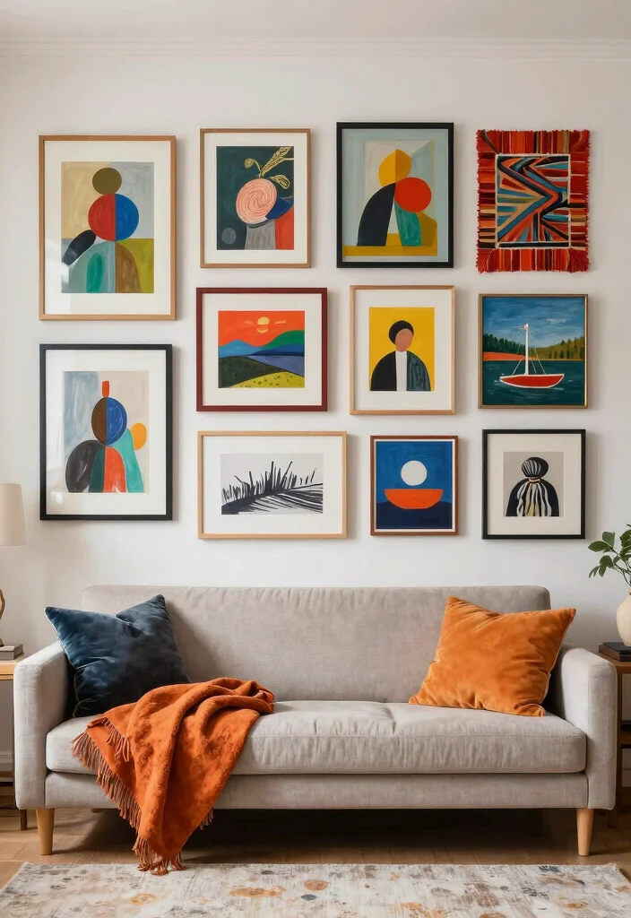 18 Affordable Living Room Decor Ideas Stylish on a Budget - 7. Artistic Touches 1