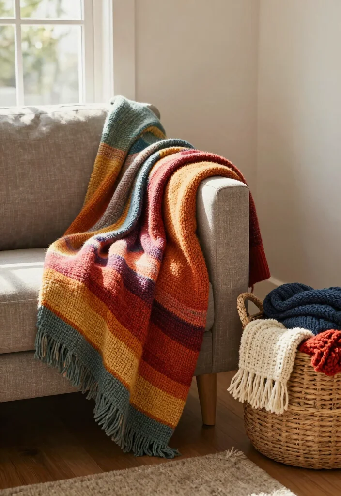 18 Affordable Living Room Decor Ideas Stylish on a Budget - 8. Cozy Throws 1