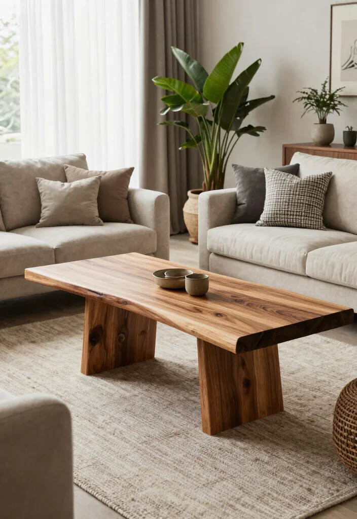18 Centre Table Living Room Modern Luxury Furniture Ideas - 3. Live Edge Wood Tables 1