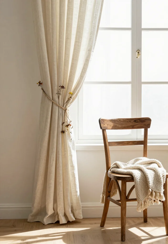18 Curtain Hacks Living Room Ideas Easy Style Upgrades - 4. Natural Twine for Rustic Curtain Ties 1