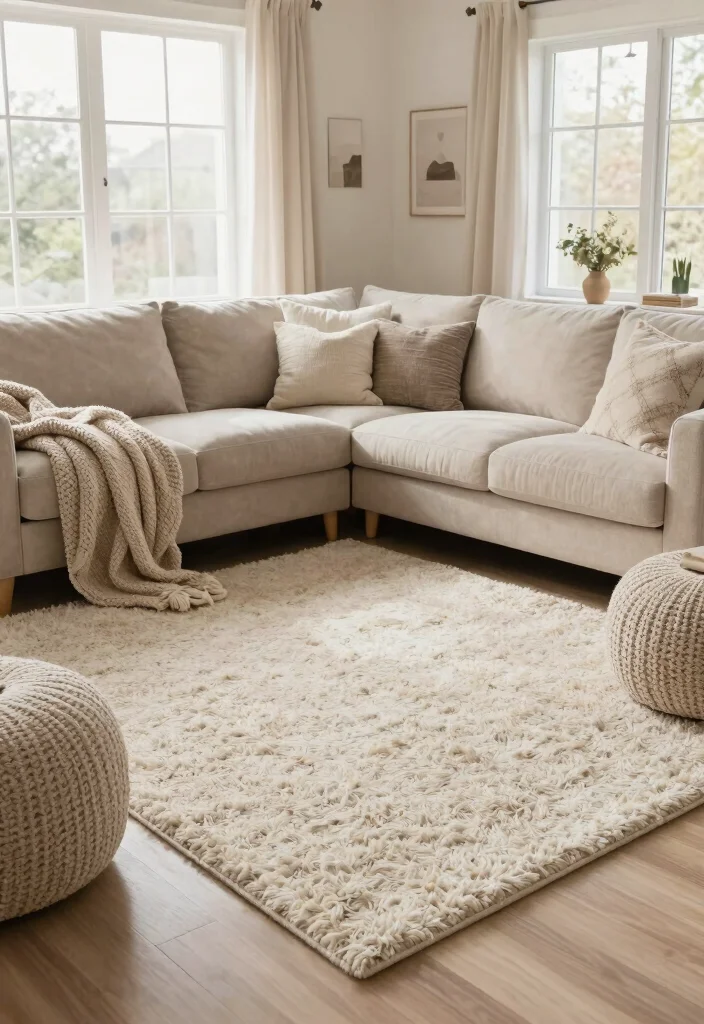 18 Living Room Area Rug Ideas That Anchor the Space - 5. Eco-Friendly Wool Rugs for Cozy Comfort 1