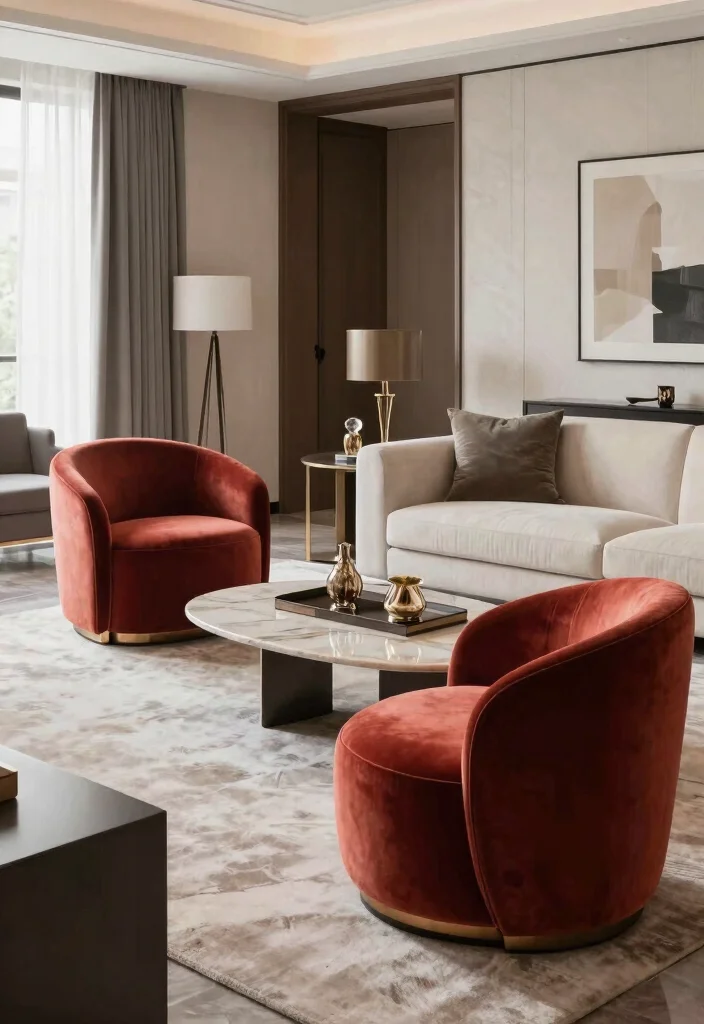 18 Luxury Home Decor Living Room Ideas for an Elegant High-End Feel - 12. Accent Chairs for Sophistication 1