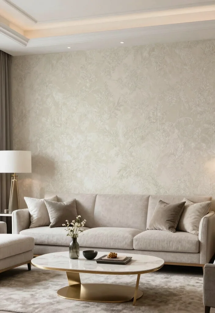 18 Luxury Home Decor Living Room Ideas for an Elegant High-End Feel - 13. Subtle Wall Textures 1