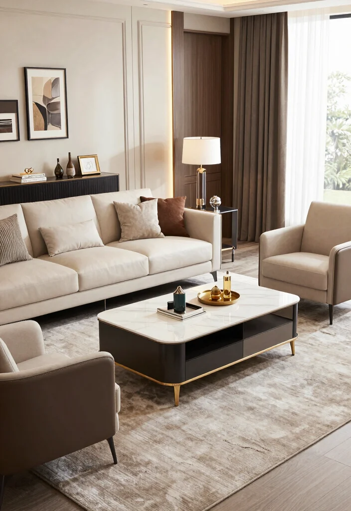 18 Luxury Home Decor Living Room Ideas for an Elegant High-End Feel - 6. Elegant Furniture Selections 1