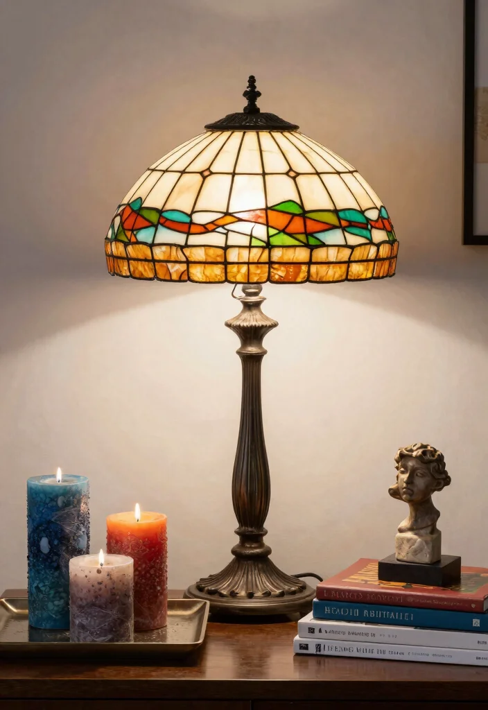18 Tiffany Lamps Living Room Decor Ideas Vintage Warm Glow - 14. Artistic Displays 1