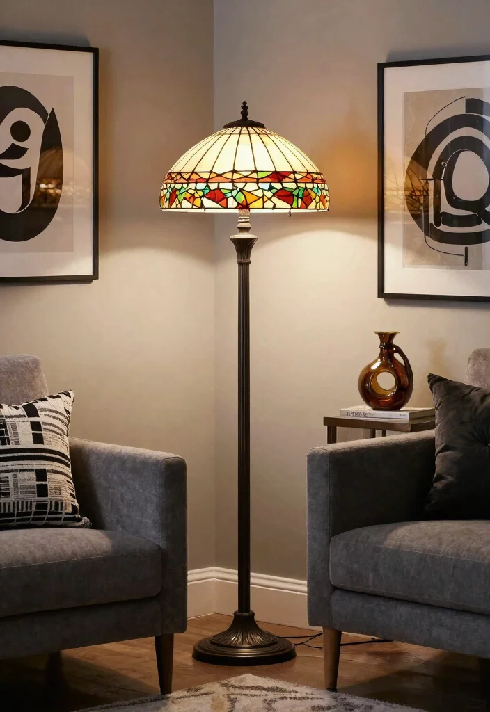 18 Tiffany Lamps Living Room Decor Ideas Vintage Warm Glow - 16. Mixing Styles 1
