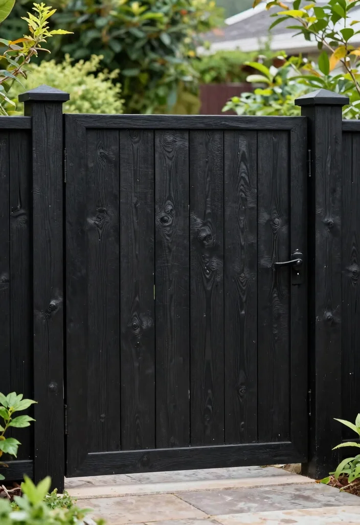 12 Black Wood Fence Ideas That Don't Show Dirt and Weathering - 10. Sustainable Materials for Eco-Conscious Fencing 1