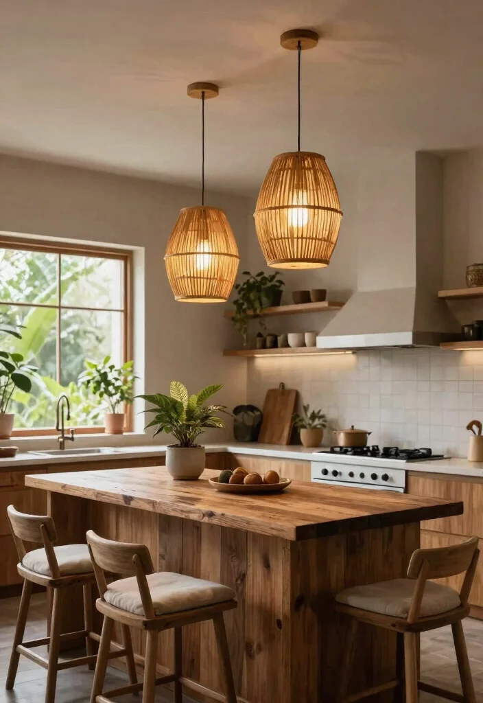 12 Kitchen Lamps Ceiling Ideas That Light Up Every Counter - 5. Bamboo Ceiling Lights 1