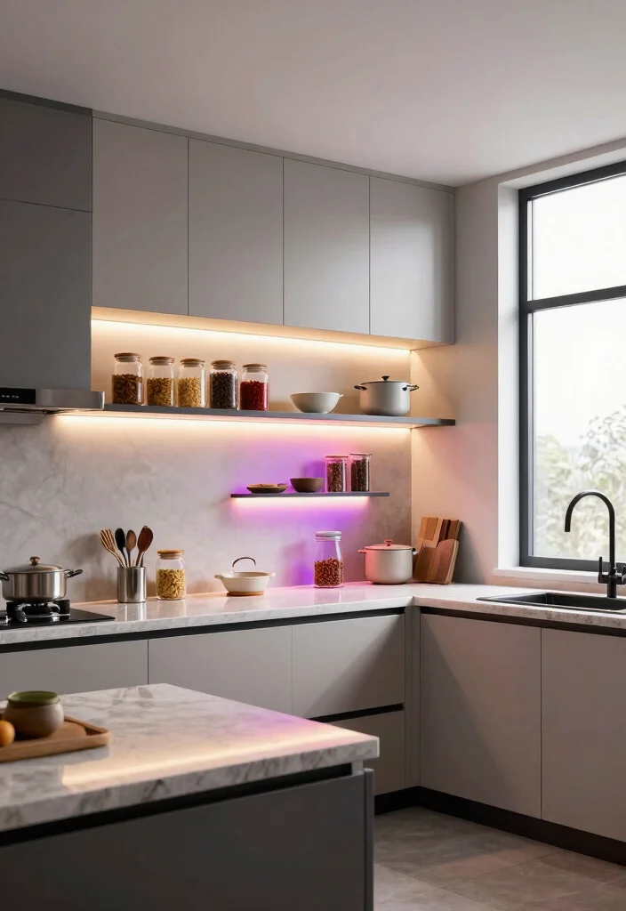 12 Kitchen Lamps Ceiling Ideas That Light Up Every Counter - 6. LED Strip Lighting 1