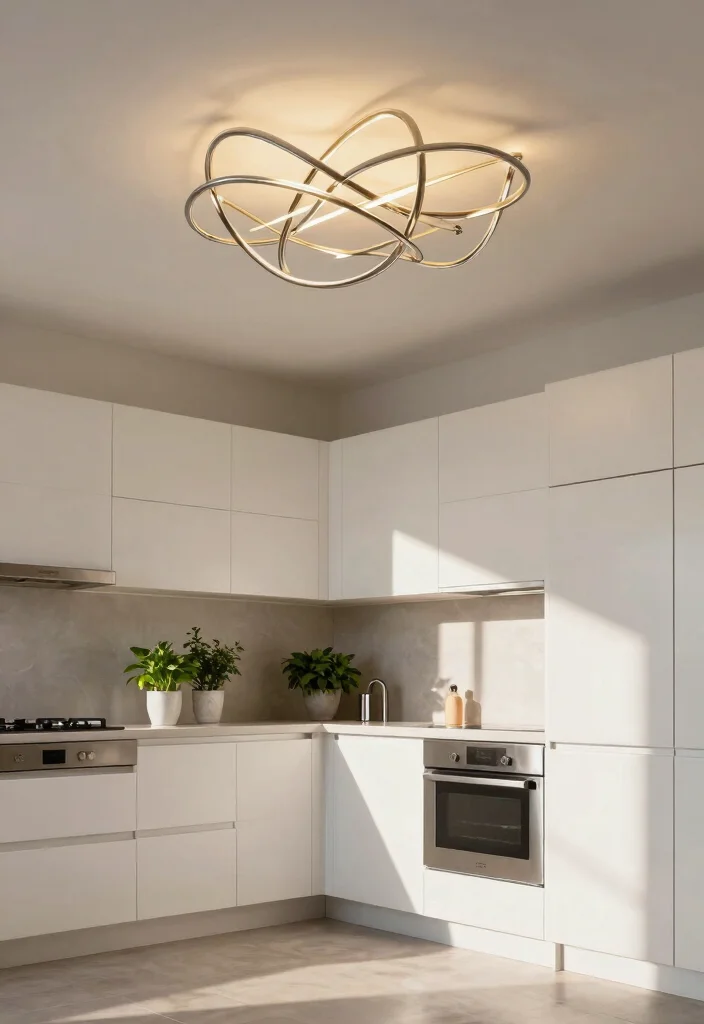12 Kitchen Lamps Ceiling Ideas That Light Up Every Counter - 9. Artistic Ceiling Sculptures 1