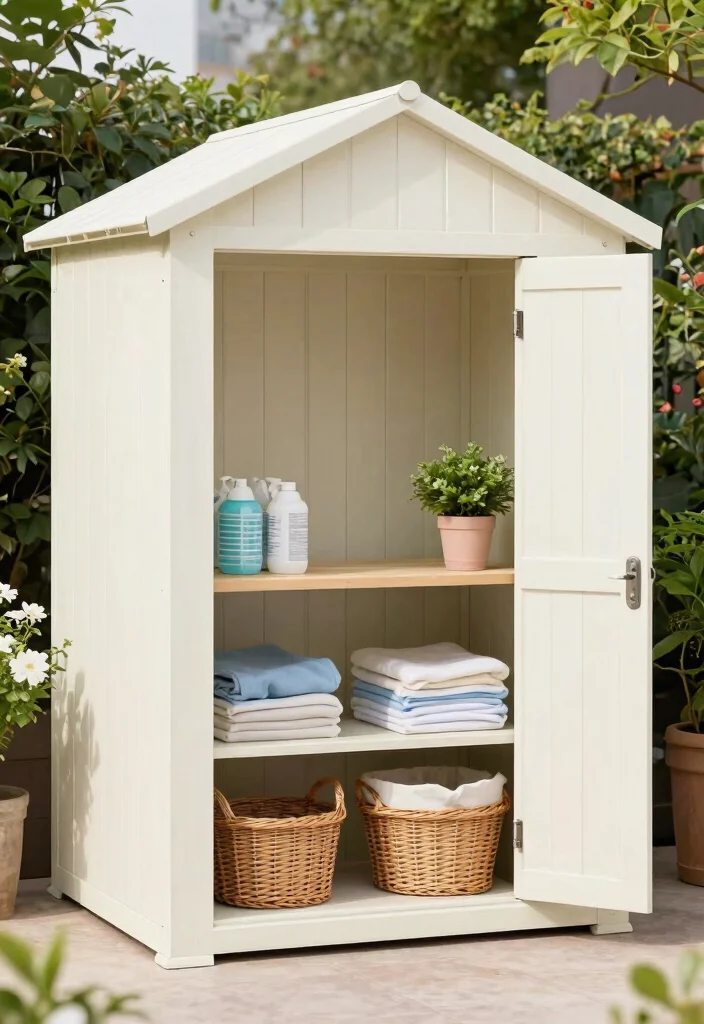 12 Outdoor Laundry Area Ideas That Hide the Mess From Neighbors - 4. Outdoor Storage Shed 1