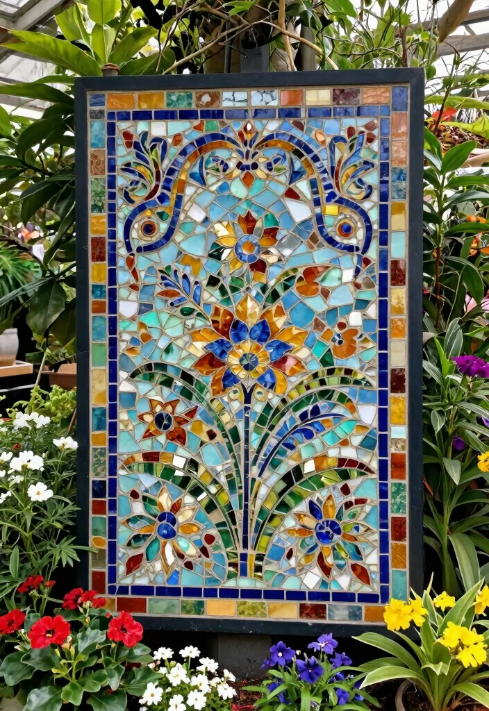 12 Outdoor Signboard Design Ideas That Get Noticed From the Street - 8. Artistic Mosaic Signs 1