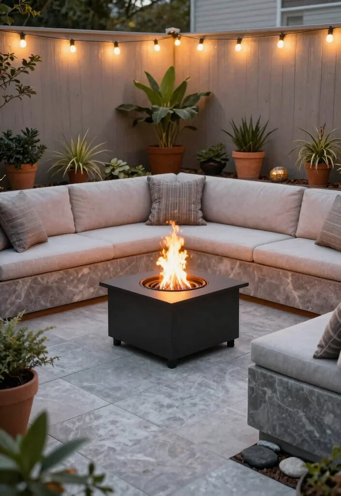 12 Paver Fire Pit Ideas That Don't Need Mortar or Special Skills - 5. Corner Paver Fire Pit 1