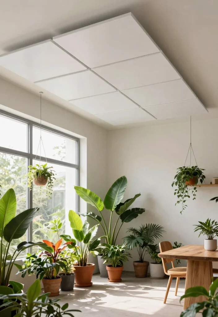 14 Acoustic Ceiling Panels That Kill Echo Without Looking Ugly - 1. Minimalist White Panel Designs 1