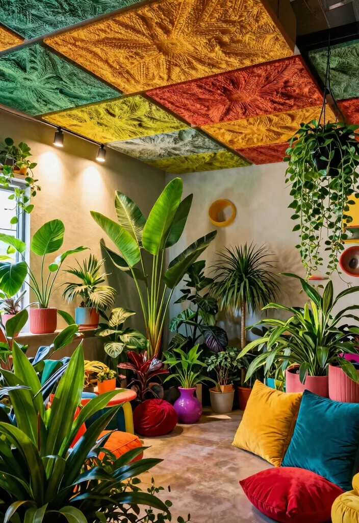 14 Acoustic Ceiling Panels That Kill Echo Without Looking Ugly - 3. Bold Textured Panels 1