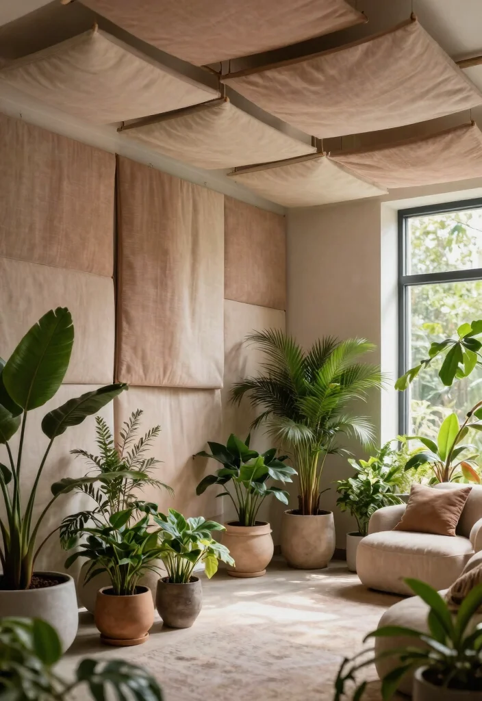 14 Acoustic Ceiling Panels That Kill Echo Without Looking Ugly - 4. Fabric-Wrapped Panels 1