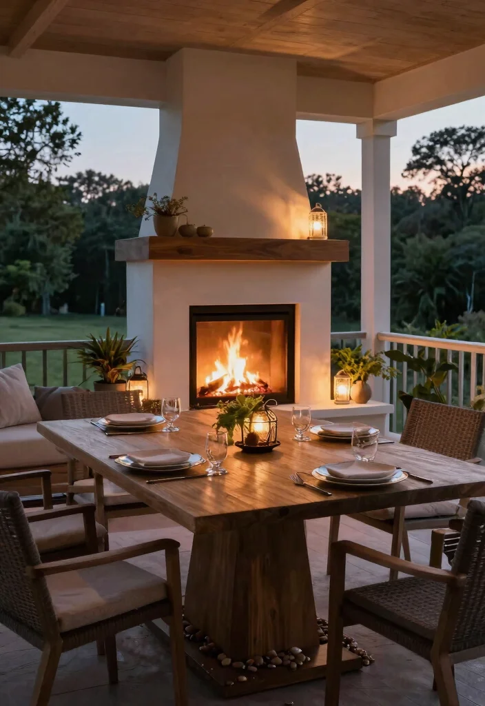 14 Back Porch Fireplace Ideas That Add Heat Without a Full Build - 1. Chic Tabletop Fireplaces 1