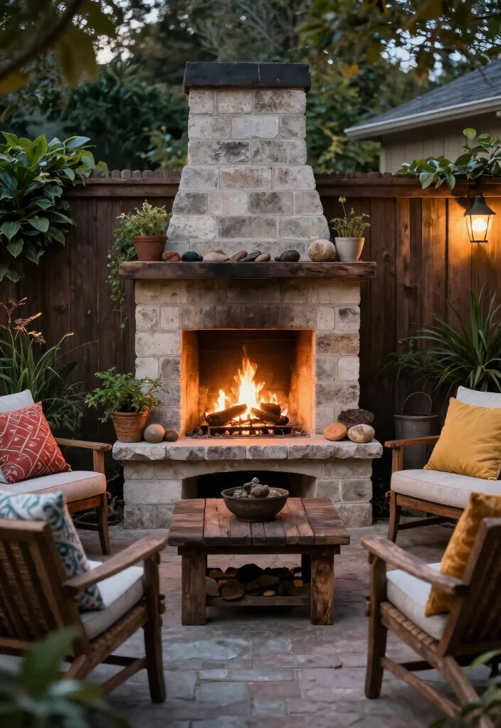 14 Back Porch Fireplace Ideas That Add Heat Without a Full Build - 4. DIY Fireplaces Using Cinder Blocks 1