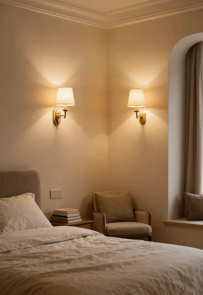 14 Bedroom Ceiling Lighting Ideas That Don't Require New Wiring - 11. Wall-Mounted Sconces 1