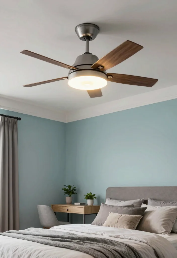14 Bedroom Ceiling Lighting Ideas That Don't Require New Wiring - 12. Artistic Ceiling Fans 1