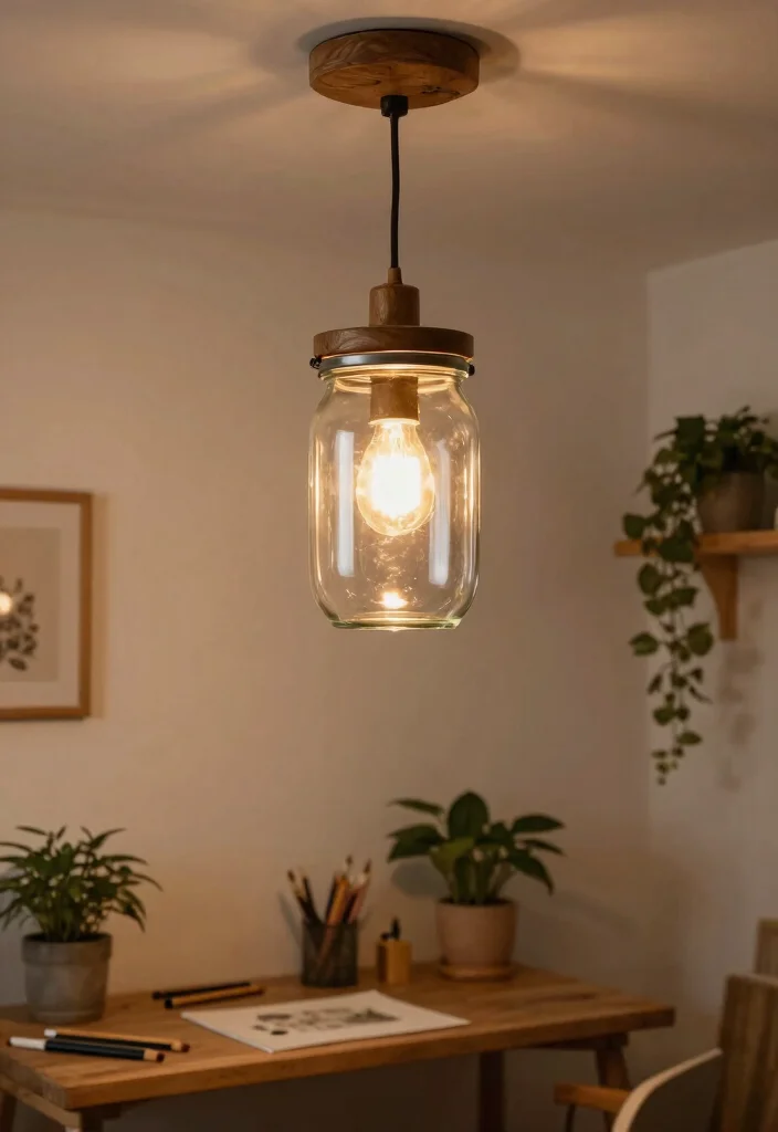14 Bedroom Ceiling Lighting Ideas That Don't Require New Wiring - 7. Upcycled Materials Lighting 1