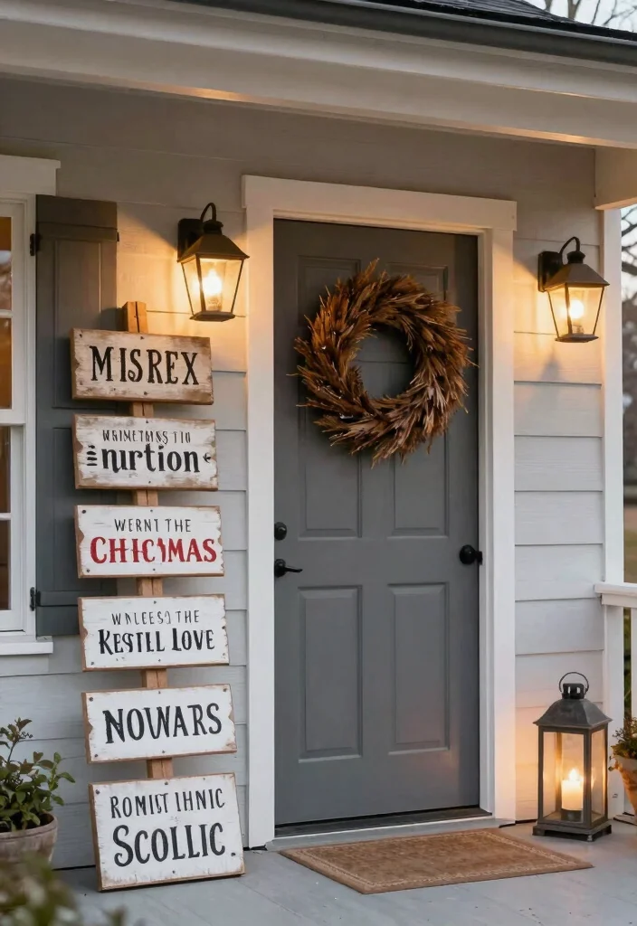 14 Farmhouse Christmas Decor Ideas That Feel Warm Without Clutter - 14. Whimsical Outdoor Decor 1