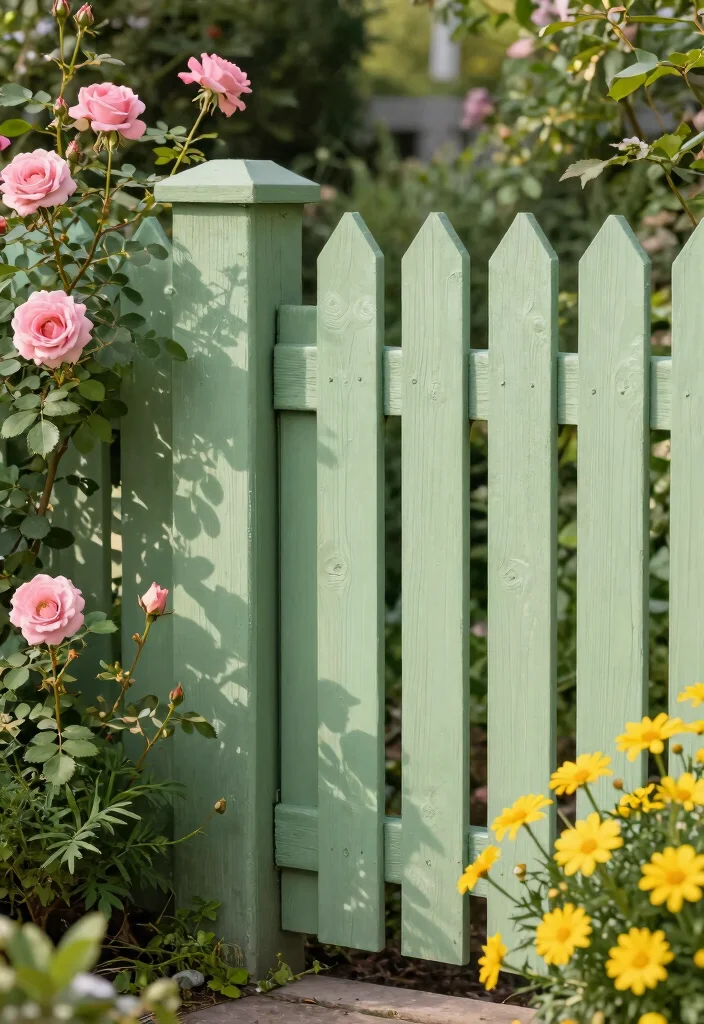 14 Fence Paint Colours That Hide Dirt and Weather Stains - 1. Sage Green: Nature’s Embrace 1